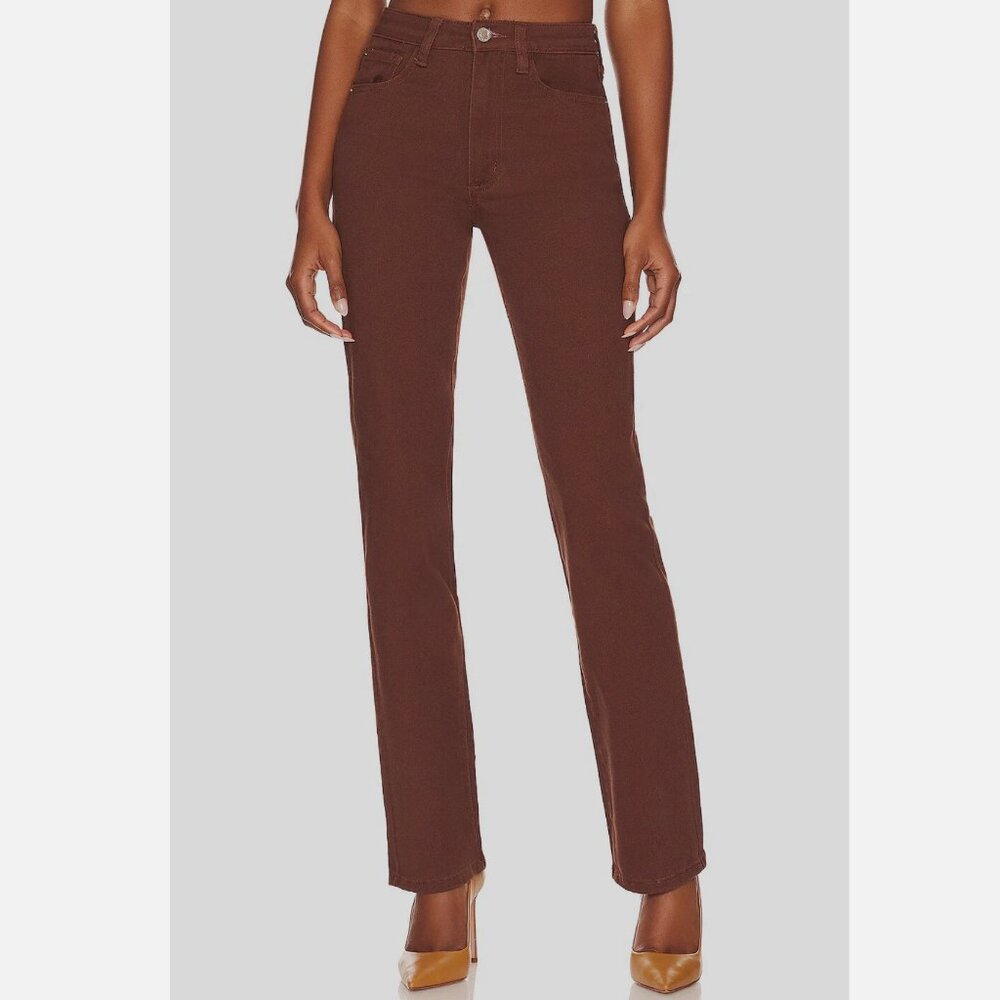We Wore What Coasted Icon Jean Brown Size 24  New with Tags Straight Leg